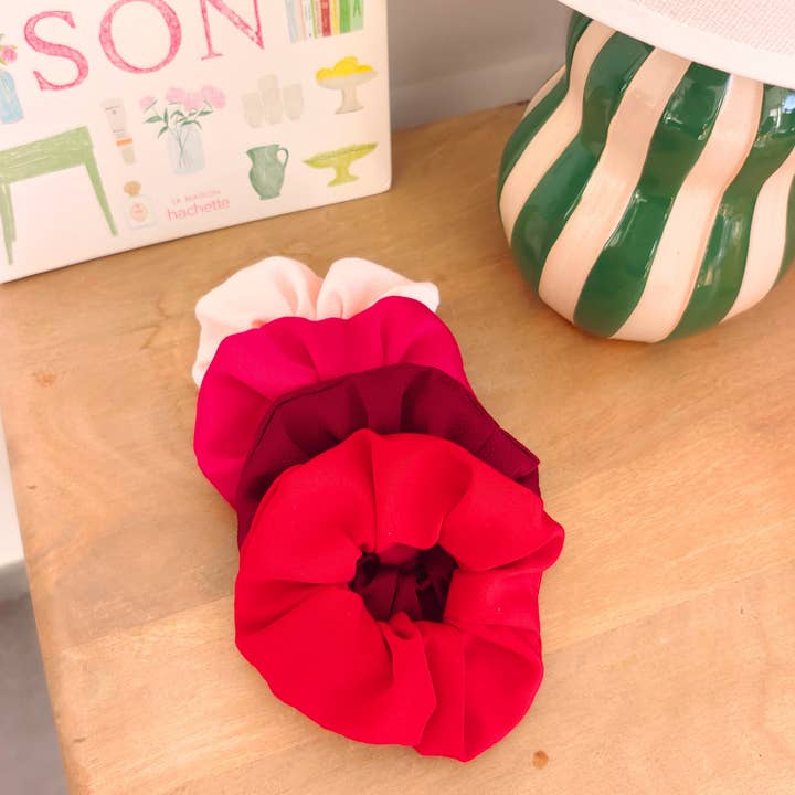 PACK RED& PINK coleteros mujer rojo & rosa – Scrunchie para venta al por mayor de Laure Derrey