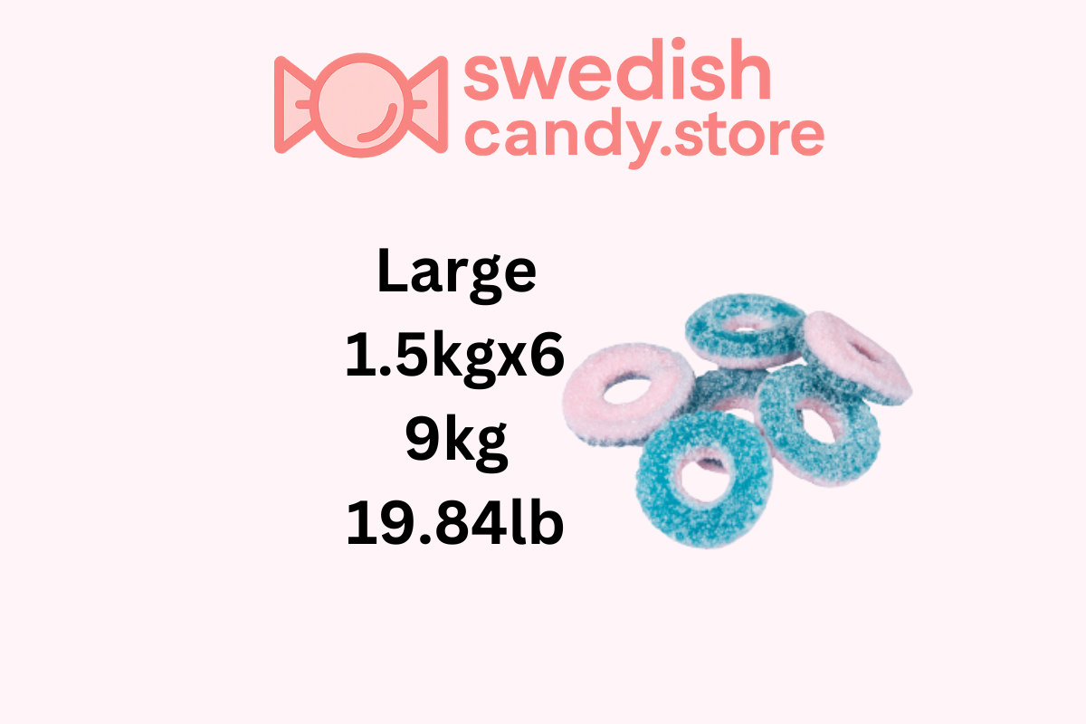 Swedish Candy.Store - Swedish Candy - Wholesale Gummy - Swedish Candy - Fizzy rings 1.5kg/3.31LBS2