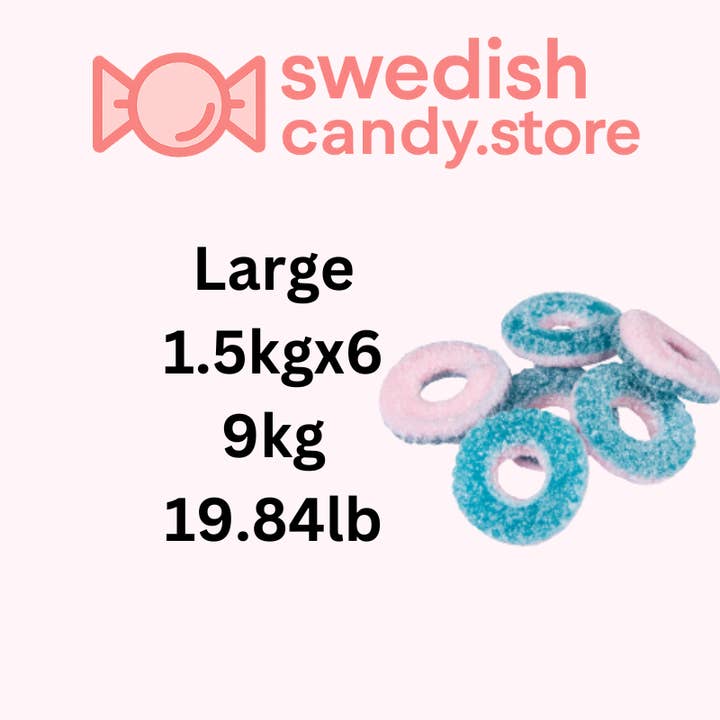 Swedish Candy.Store - Swedish Candy - Wholesale Gummy - Swedish Candy - Fizzy rings 1.5kg/3.31LBS2