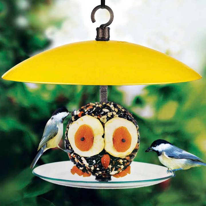 Mosaic Birds 360 Degree Petite Seed Cylinder Feeder Yellow for wholesale by Couronne Co.