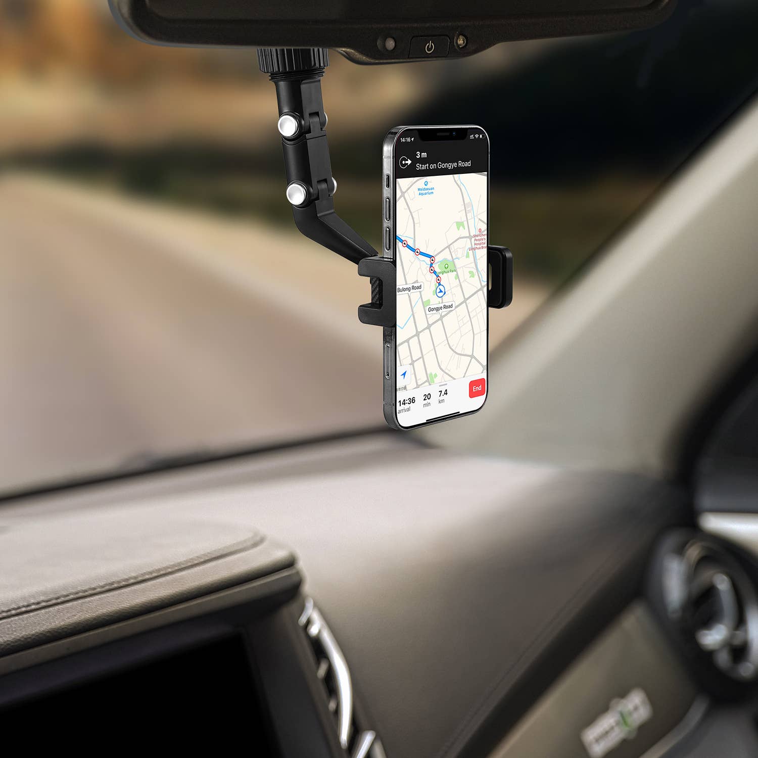 LAX Gadgets - Wholesale Phone/Tablet Stand - 360 degree Car Mount for Smartphones-Black with Retail Pack7