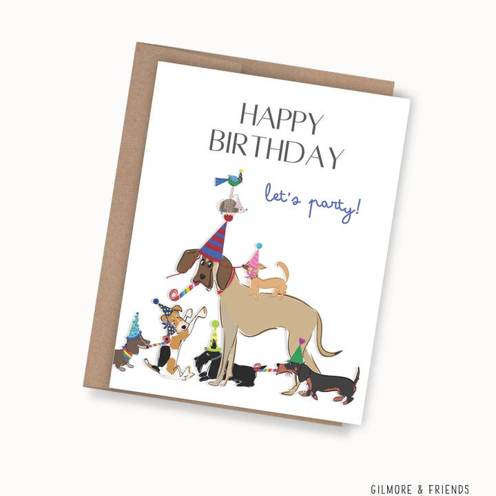 Joyeux anniversaire, faisons la fête ! Carte d'anniversaire pour la vente par Gilmore & Friends