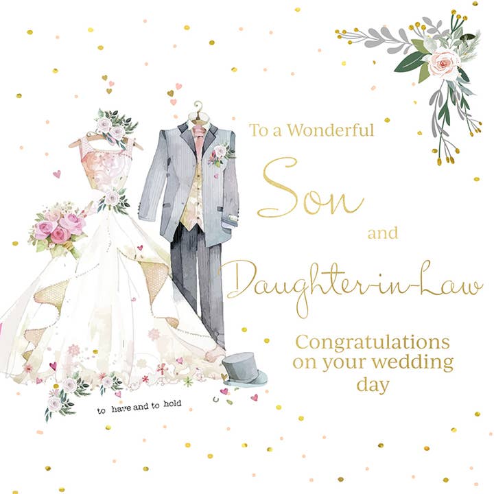 Son & DIL Wedding Day for wholesale by Rush Design Ltd