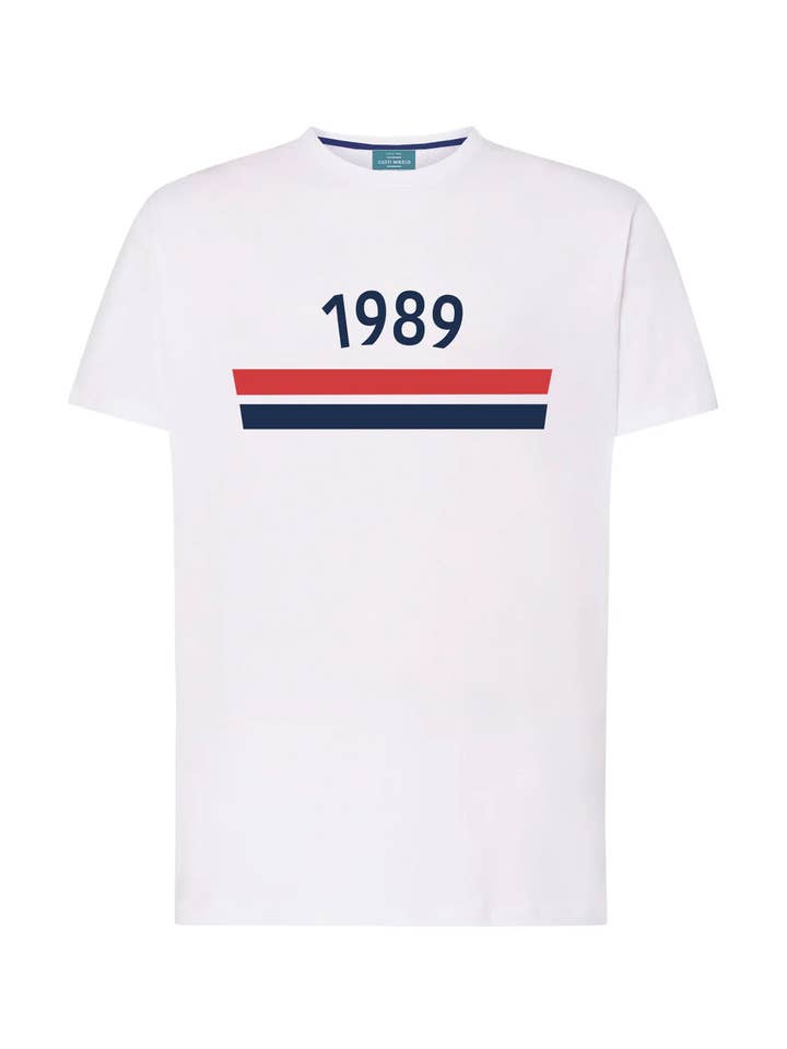 Custi Mikelo - Vente T-shirt sérigraphié – unisexe - T-shirt blanc 1989