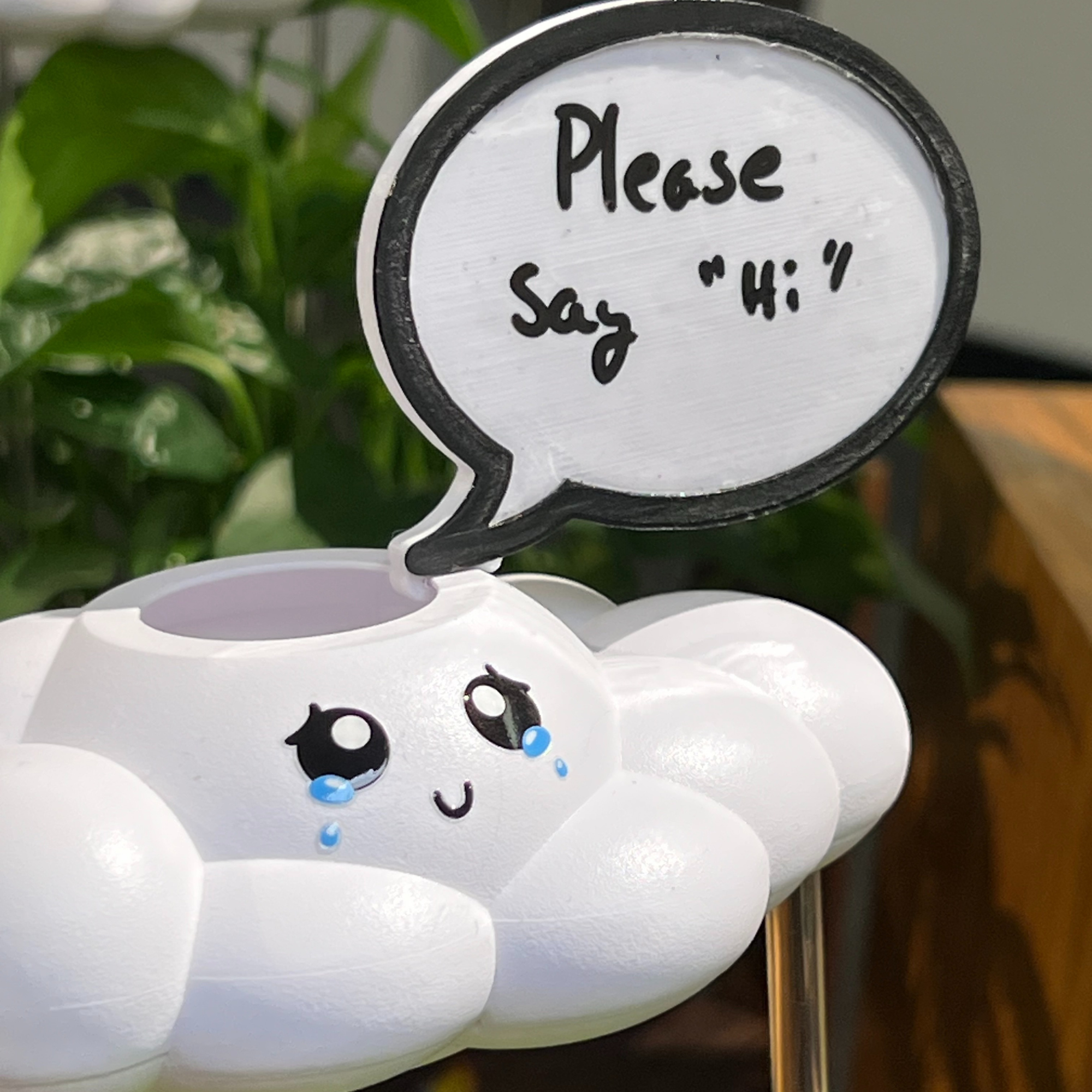 The Cloud Makers - Wholesale Plant Pot - Dry Erase Word Bubble Charm3
