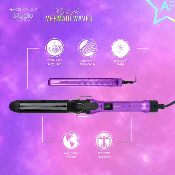 Paradox Purple Mermaid Waves 2-Piece Set with Curling Wand & Mini ToGo for wholesale on Faire1