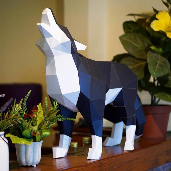 PAPERCRAFT WORLD - Wholesale DIY Craft Kit - Wolf 3D PaperCraft Origami Model, Paper Animal Art
