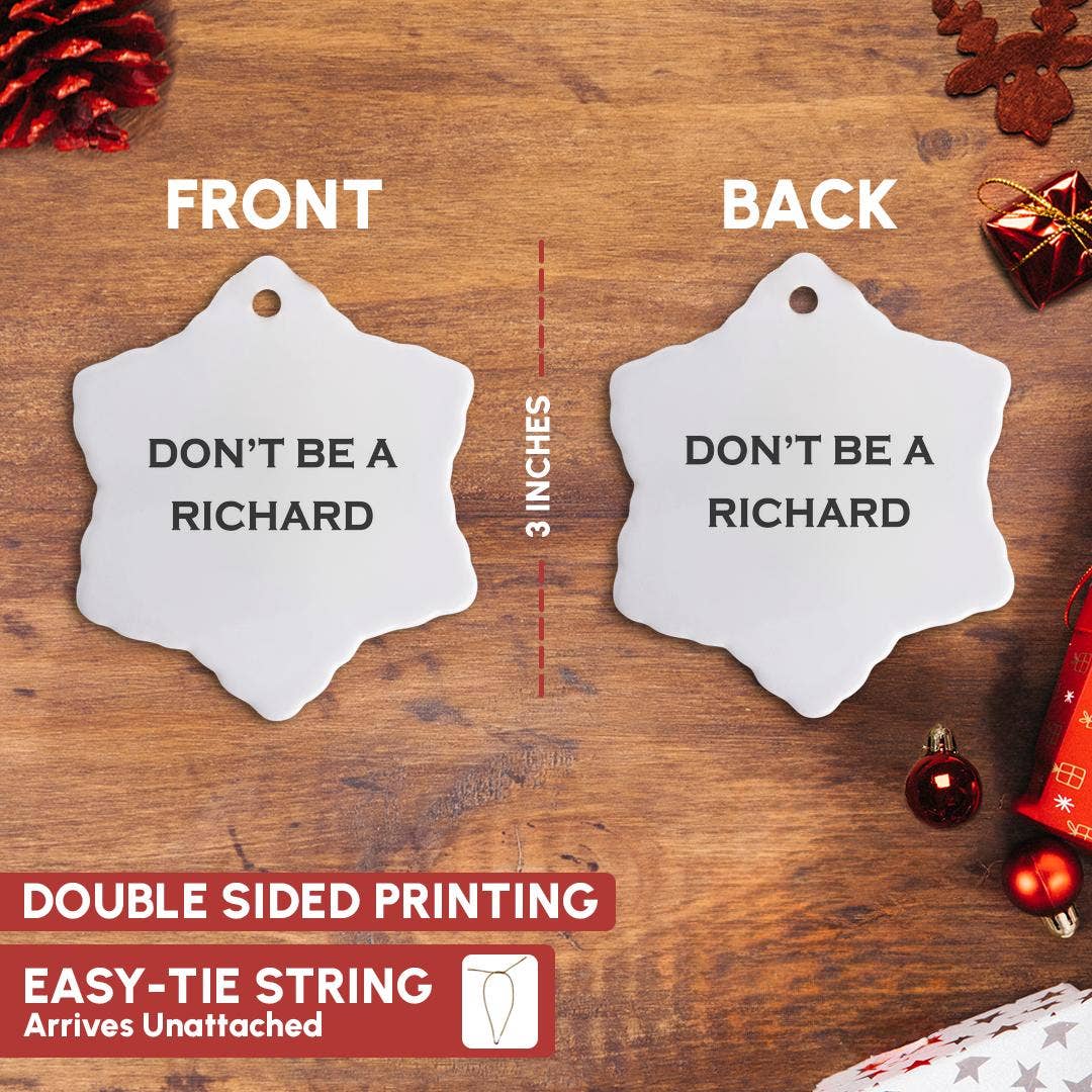 3dRose - Venta al por mayor Adornos - 3dRose, NO SEAS UN RICARDO, Adorno9