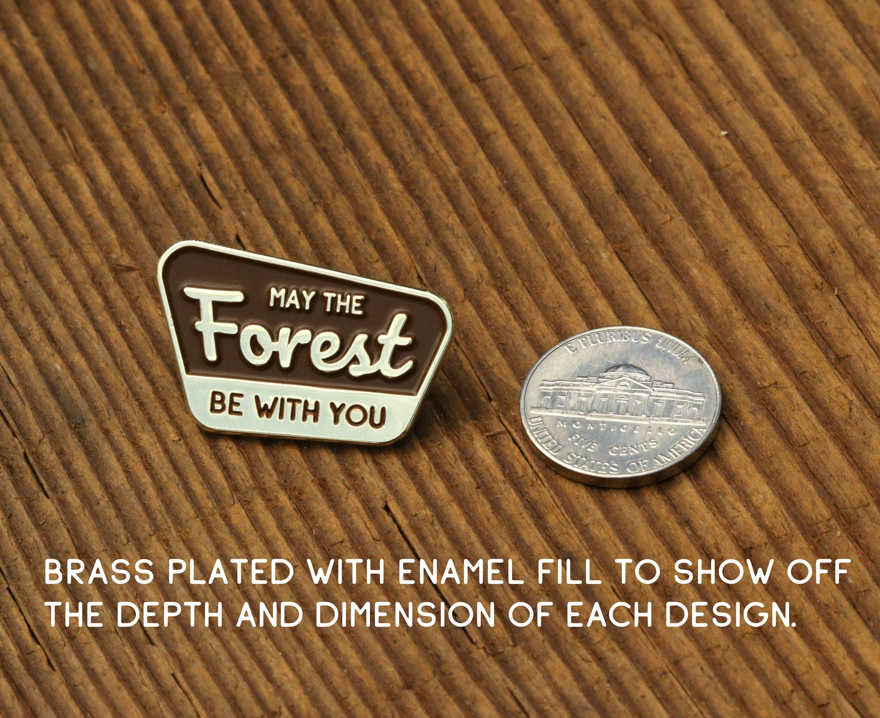 Squatchy - Wholesale Lapel Pin/Button - May The Forest Be With You Enamel Pin6