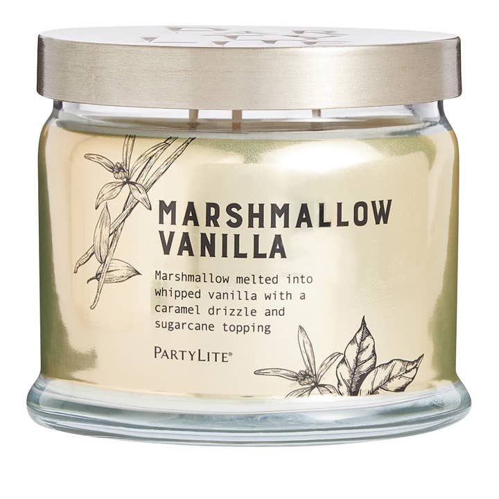 Marshmallow Vanilla 3-Wick Jar Candle for wholesale by Glow Collection