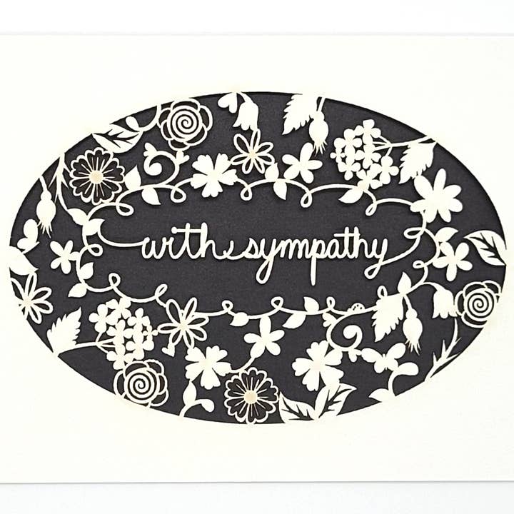 two hermanas – Engroshandel Sympati-kort – Med sympati omkring en krans af blomster6