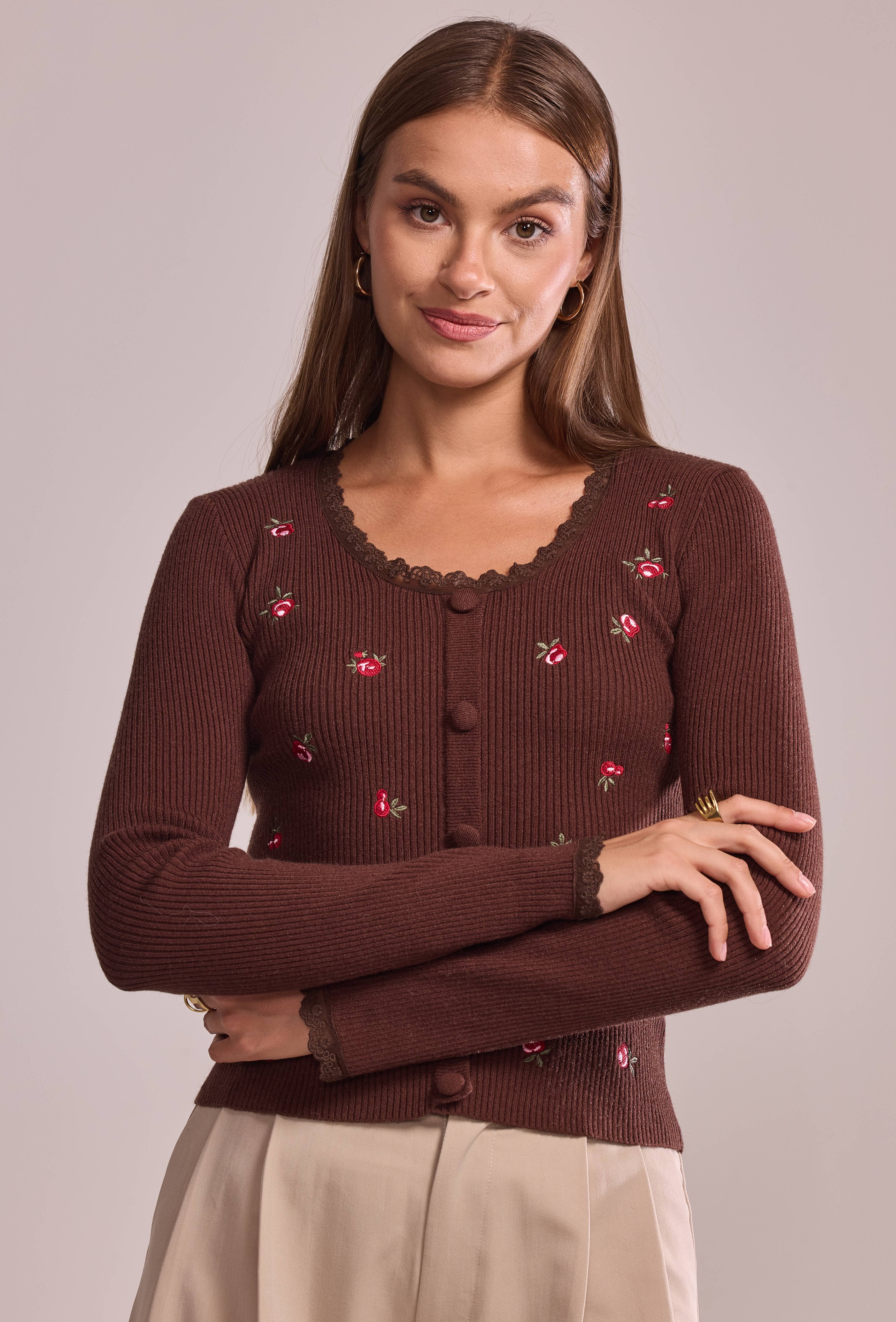Cherry Paris - Wholesale Knit Sweater - Women's - Pull Ysée - IY2570220