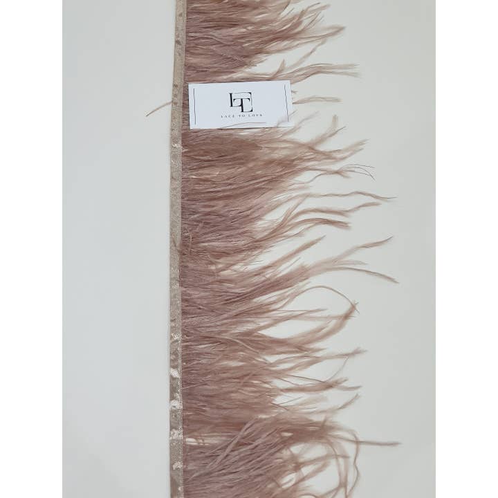 Lace To Love - Wholesale Craft supplies - Brown/Purple Ostrich FeaTher Fringe Trimming3