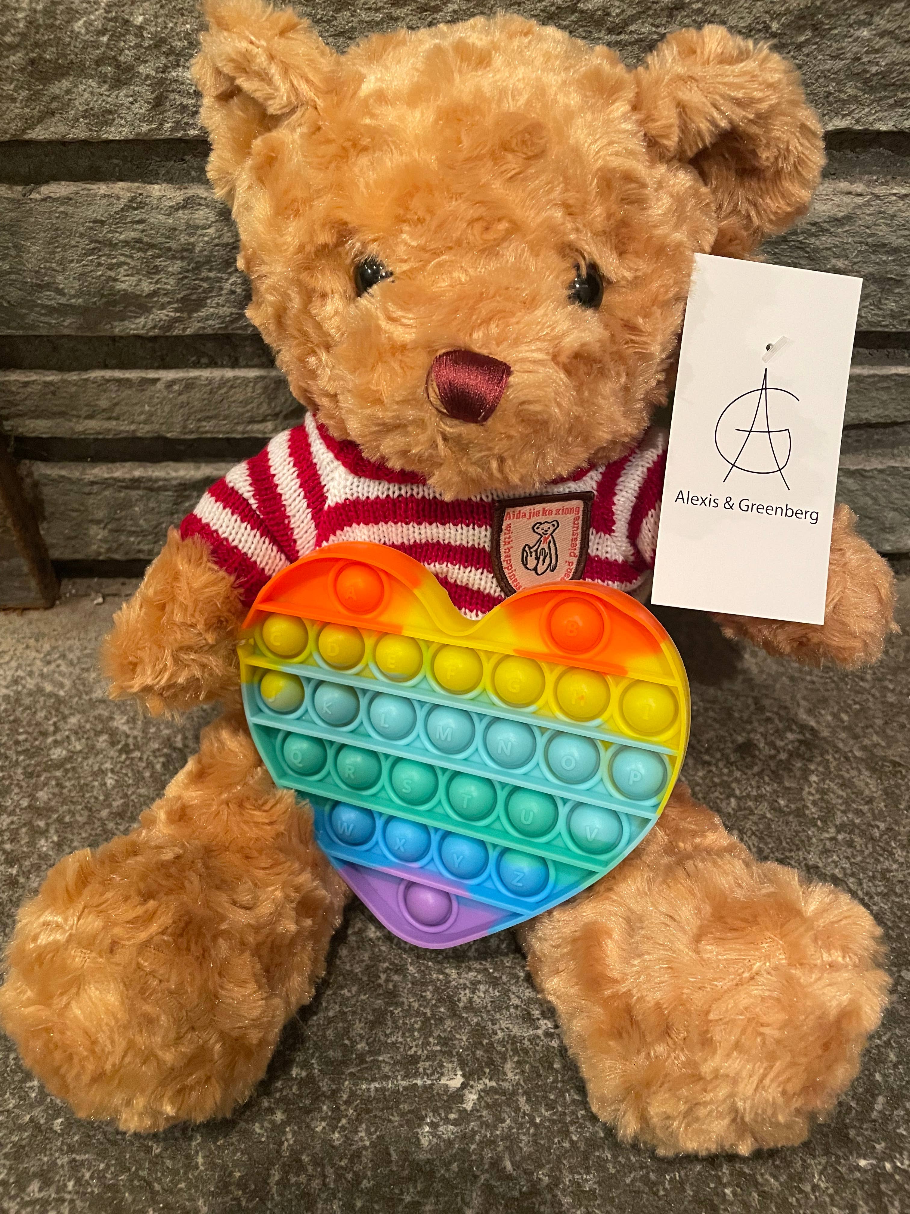 AlexisandGreenberg – wholesale Fidget toy – Kids – Fidget Plush Bear Sensory Bear Fidget toy Easter Teddy bear5