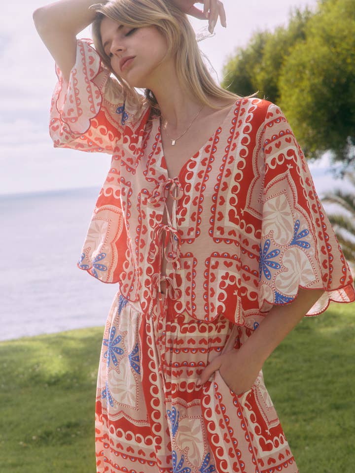 Ensemble blouse et pantalon décontracté pour la vente par Oddi