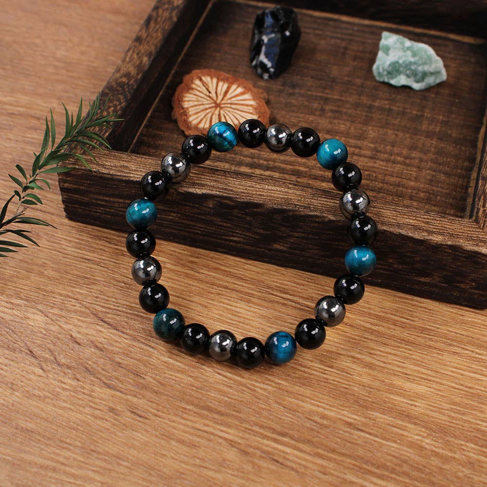Bleu Bracelet Cadeau de Noël Obsidienne ZK2896 en vente sur Faire1