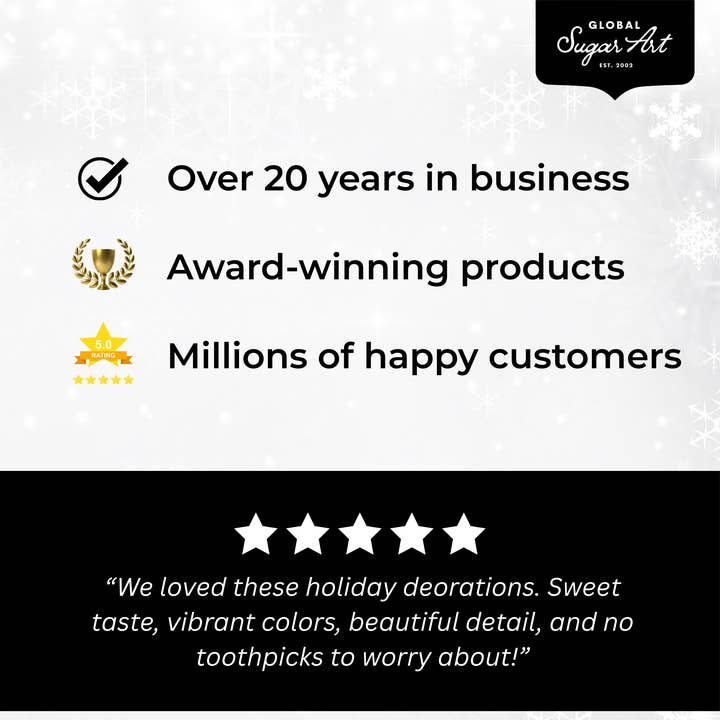 Global Sugar Art - Wholesale Cake/Cupcake Topper - Christmas Cupcake Toppers, Edible Royal Icing Decorations, by Global Sugar Art (Santa Reindeer)6