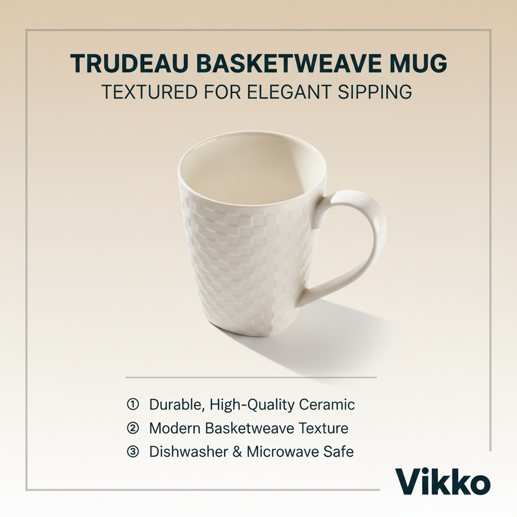 Kadra Kitchenware - Vendita all'ingrosso Tazza - Tazza Trudeau a intreccio di cesta di Kadra Kitchenware3