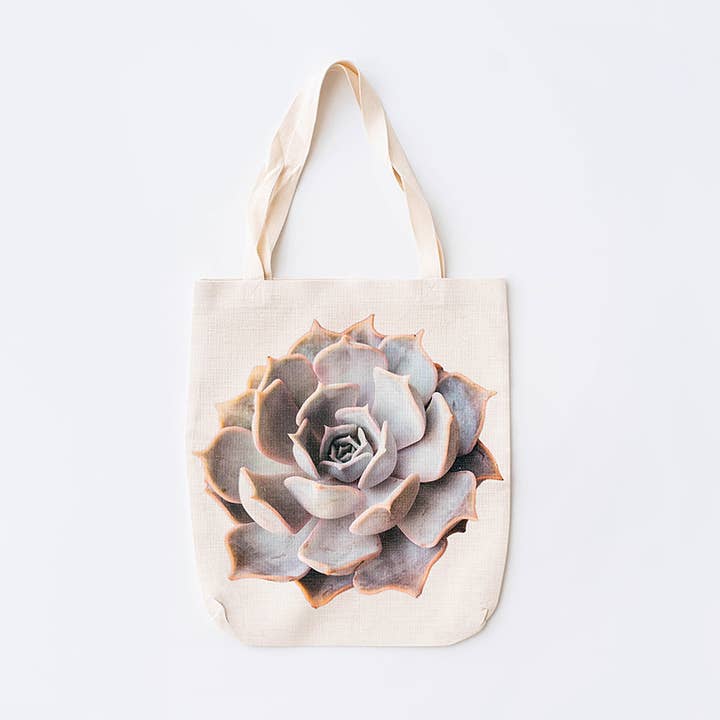 White Rose Succulent Tote, Father's Day Gift, Fourth of July for wholesale by AURE