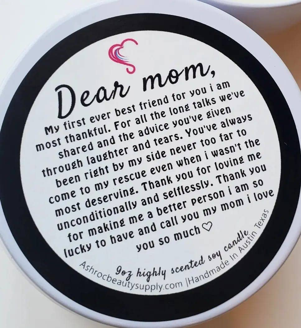 Ash Roc Candle - Wholesale Travel Candles - Dear Mom Soy Candle ( Highly Scented )1