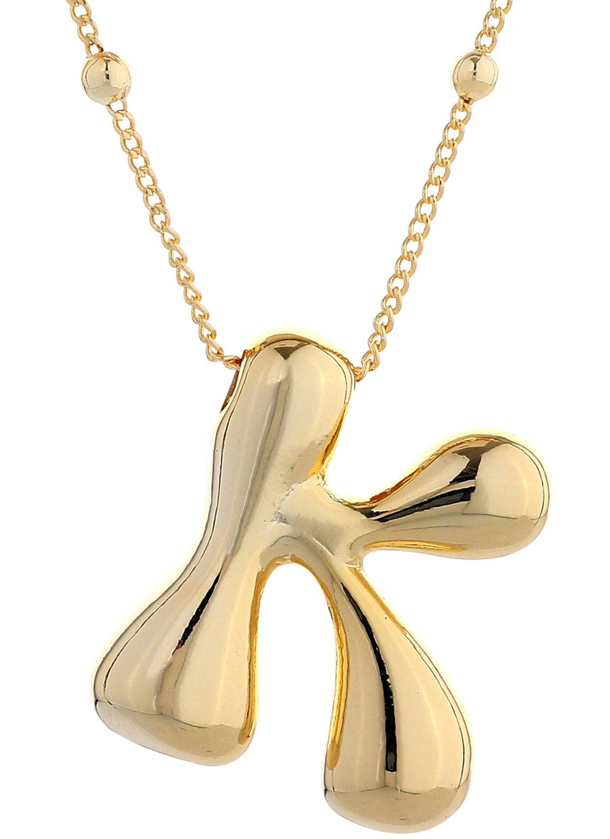 MiMi Wholesale - Wholesale Pendant/Charm Necklace - DJN330009 14K Dipped Big Bubble Letter Initial Necklace14