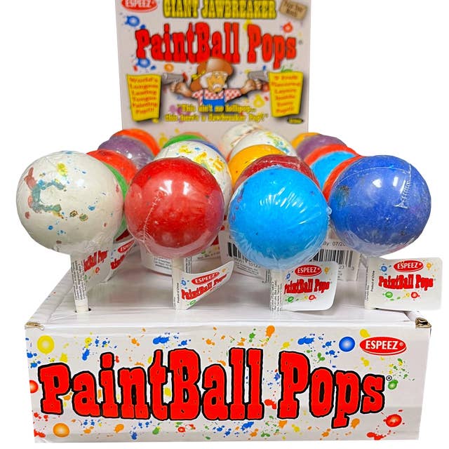 Espeez Paintball Jawbreaker Stick Lutscher 24 Stk. für den Großhandel von Long Island Candy Factory