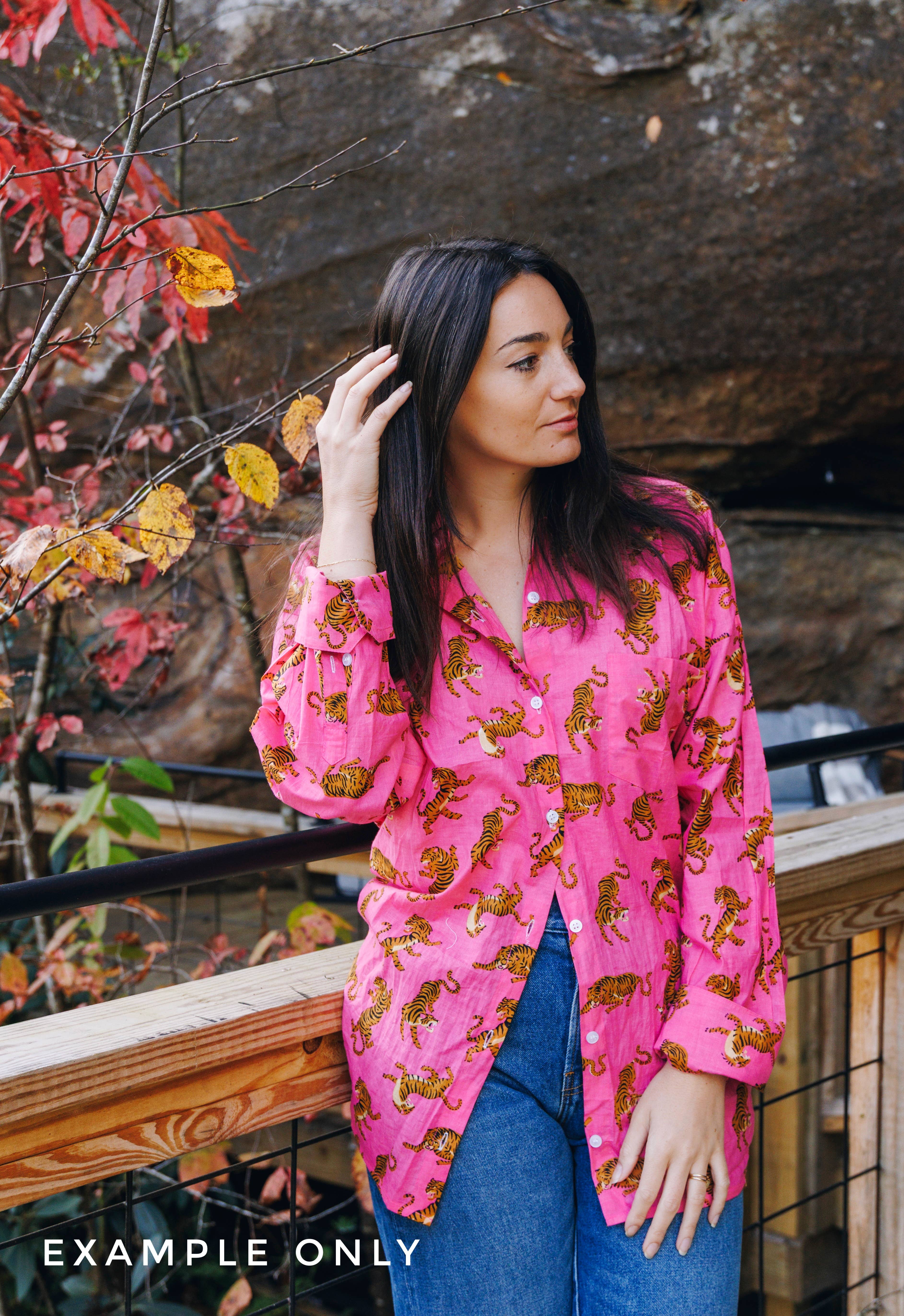 Folklore Couture - Wholesale Button Down Shirt - Women's - Boyfriend Button Down | Women’s Oversized Shirt | Festival4