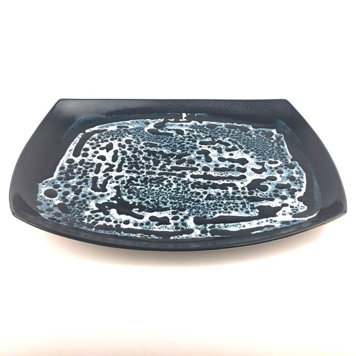 Wabi Sabi Blauwe Grote Ovale Schotel voor wholesale door Michael Wainwright