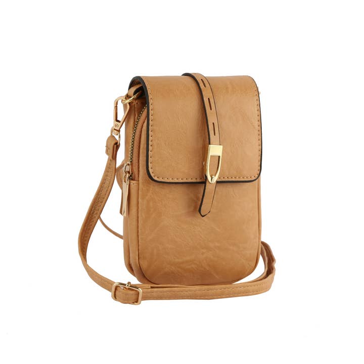 Front Flap Mutli Compartment Cell Phone Crossbody Bag for wholesale by Handbag Express