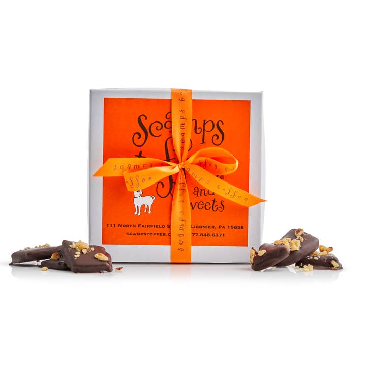 Scamps Toffee - Wholesale Chocolate Box - 8oz Box - Toffee - Chocolate Covered