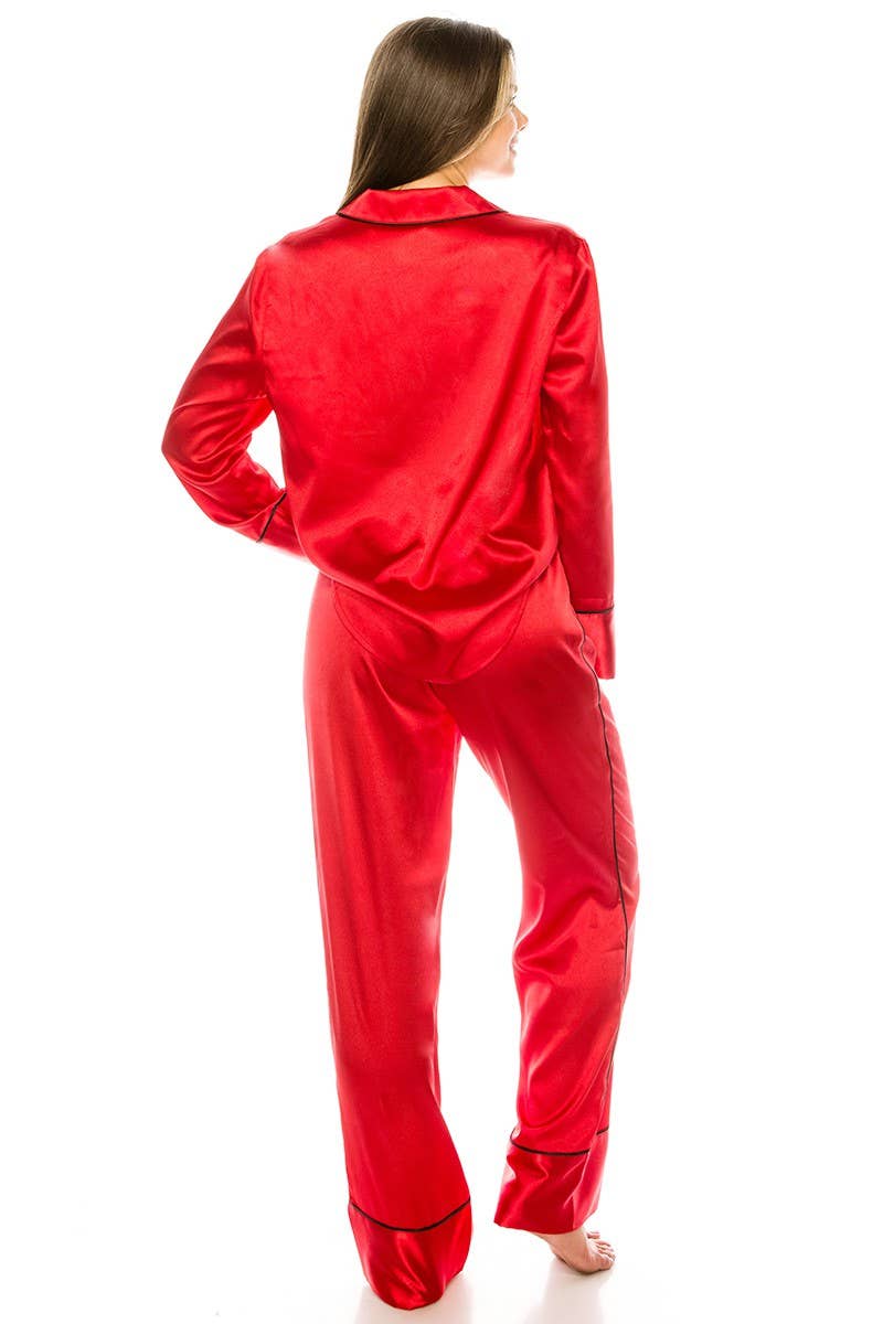 Best Underwear Line – wholesale Sleepwear set – Women's – Youmita 2 Pc Satin Pj Set-YM-20183-PJS6