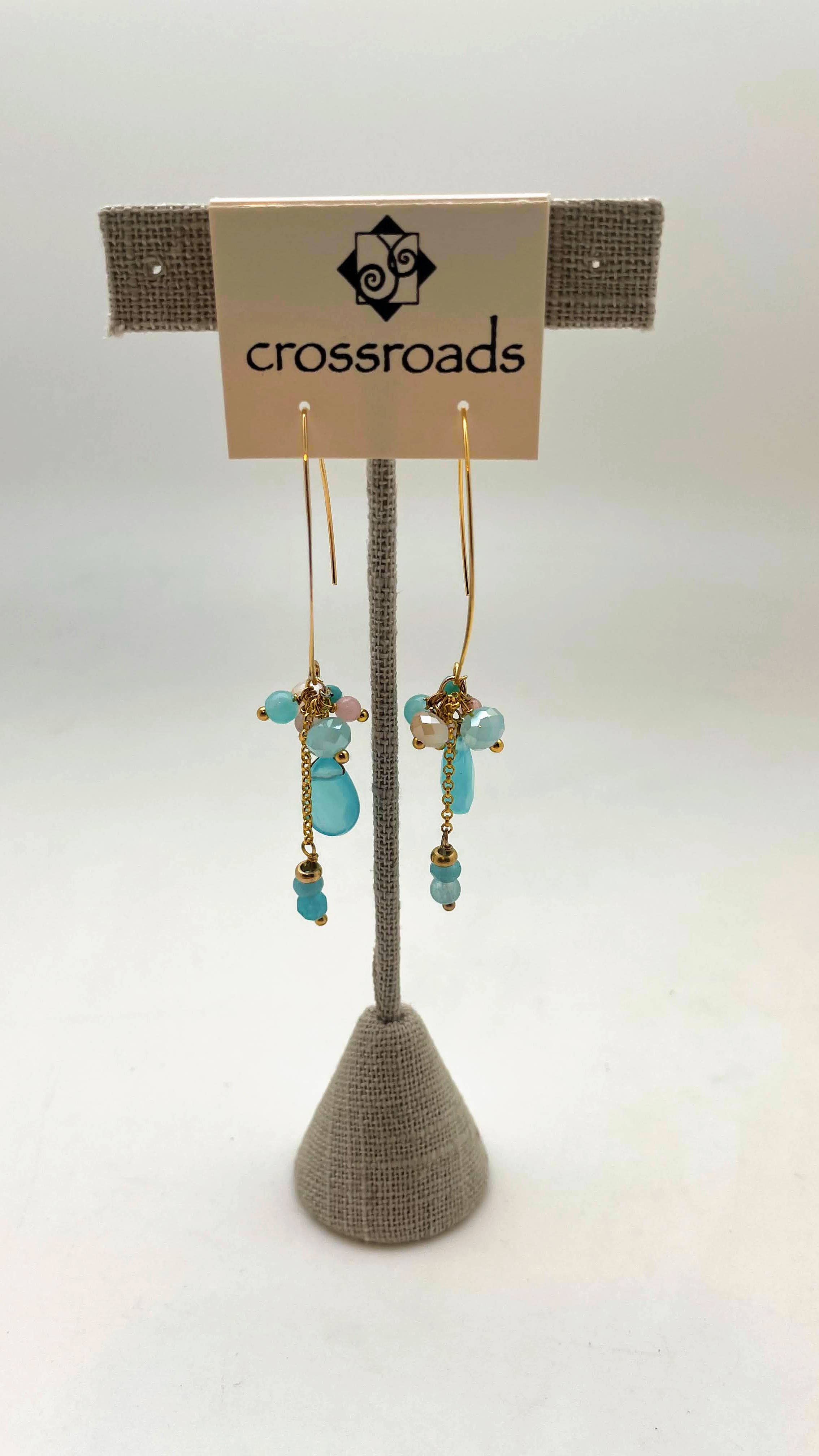 Crossroads Accessories Inc - Wholesale Dangle Earrings - Handmade Faceted Drop Earrings-GD GROUP1