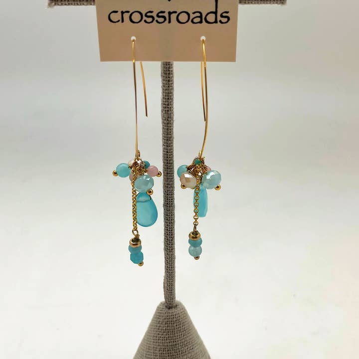 Crossroads Accessories Inc - Wholesale Dangle Earrings - Handmade Faceted Drop Earrings-GD GROUP1