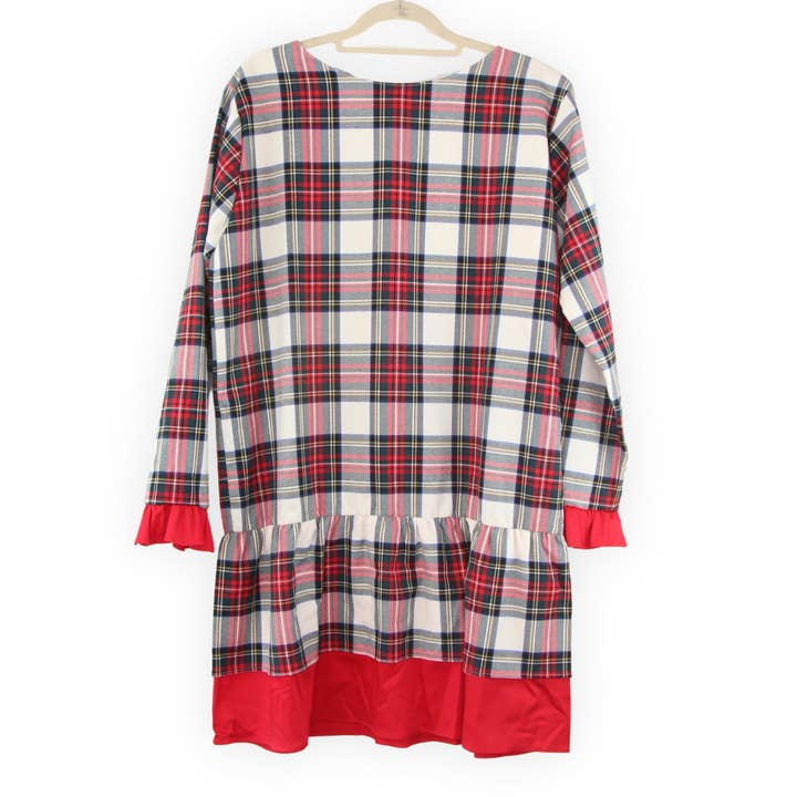 CHECKERED DRESS WITH RUFFLES L for wholesale by Pituka Wear