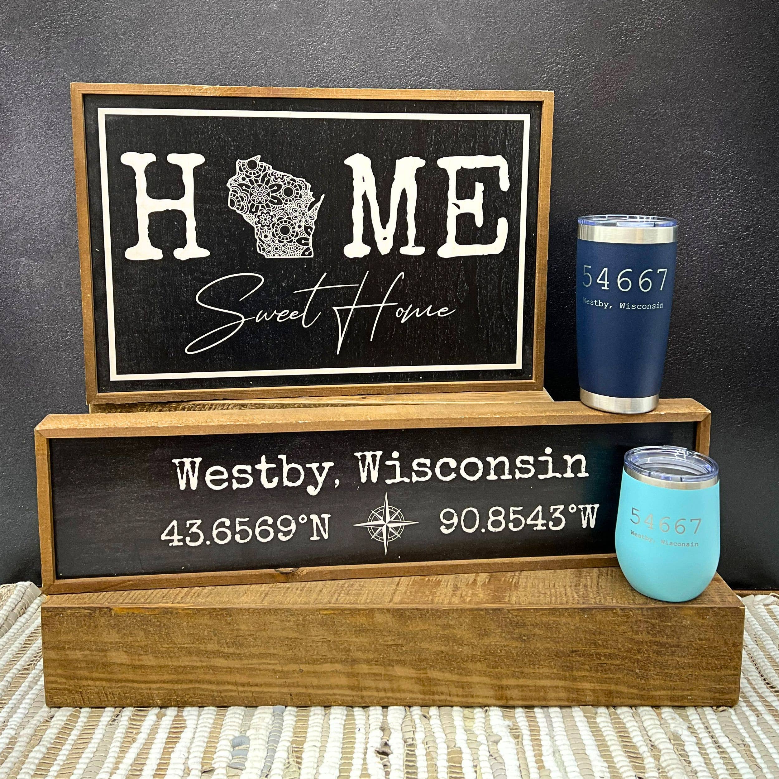 Driftless Studios - Wholesale Insulated Mug/Tumbler - 12 Oz Customizable Tumbler Zip Code City and State1