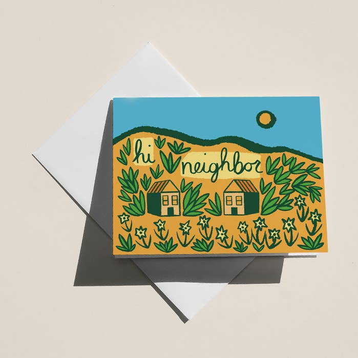 Hi Neighbor, A2 Greeting Card for wholesale by Christine Witmore