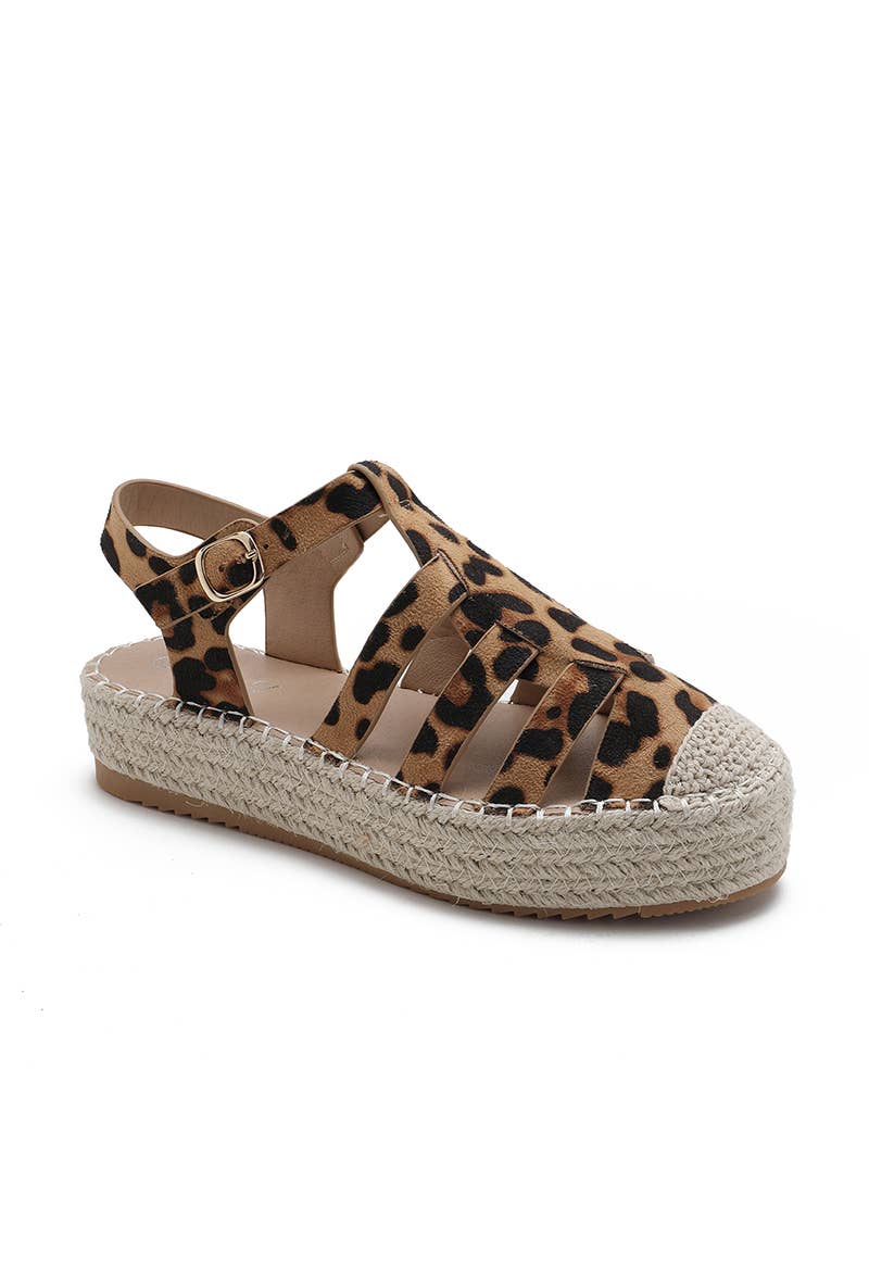 Joia Paris - Wholesale Sandals - Women's - Trendy flat gladiator espadrille H8-8693