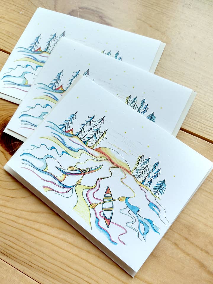 Waterbliss Card (3 pack individually wrapped cards, blank) for wholesale by Under the Ash Tree