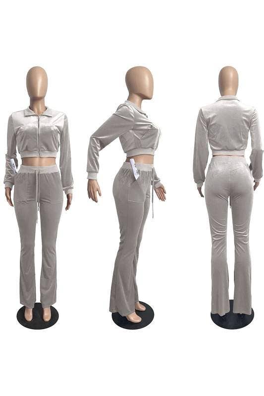 Queen Fashion – wholesale Set med topp och kjol - Dam – Velourjacka träningsset12