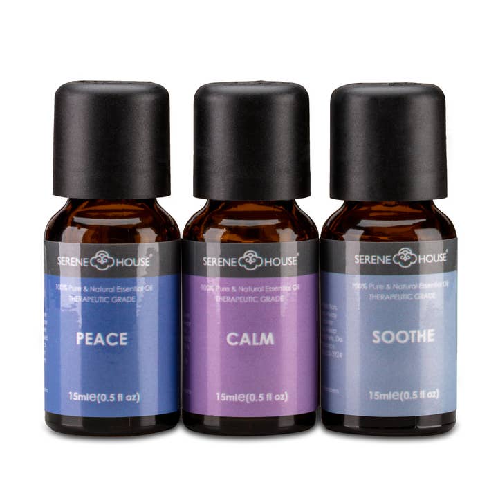 SERENE HOUSE - Wholesale Essential Oil - Peace & Calming Set 100% Natural Essential Oil 15ml Gift Set