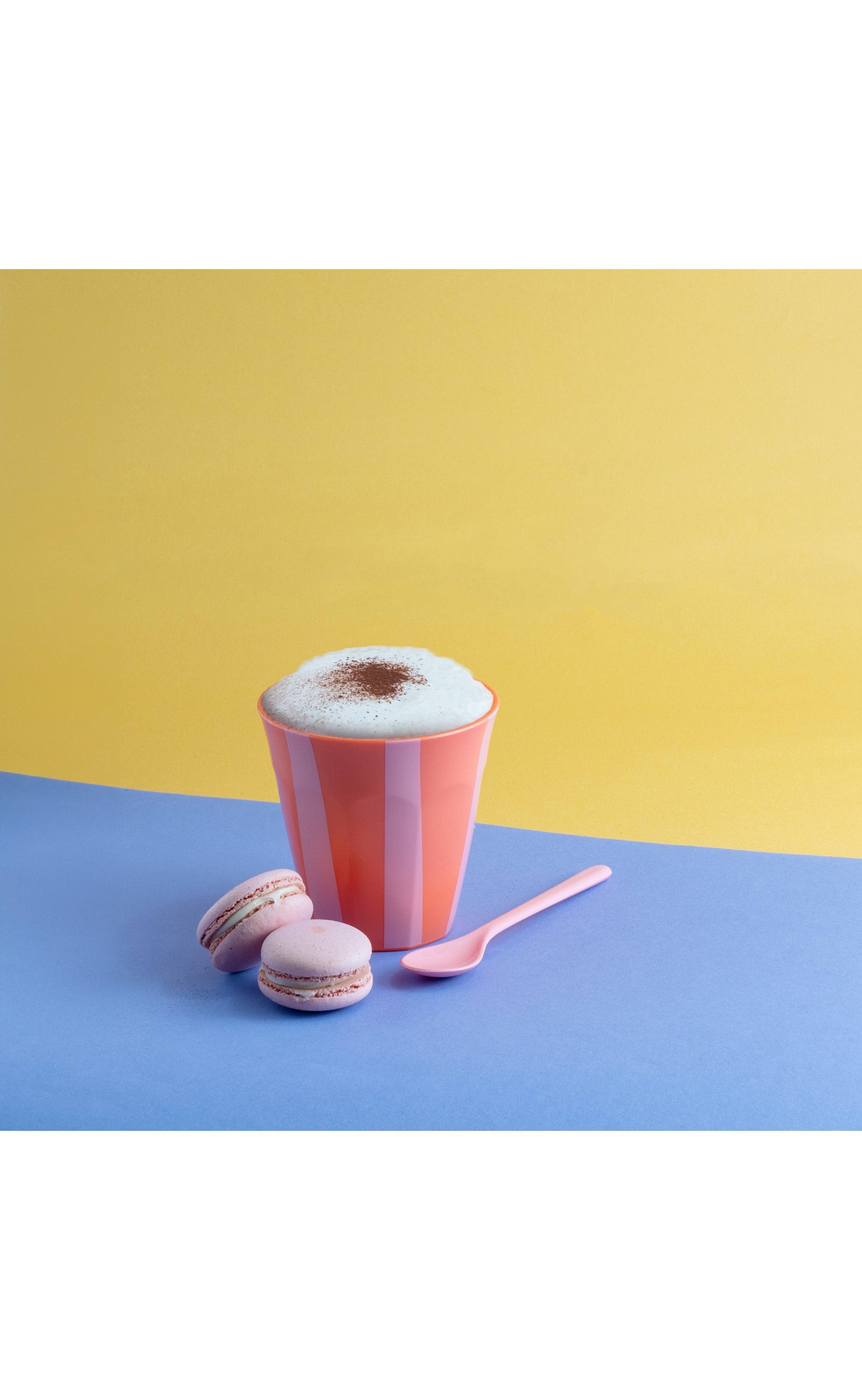 strong coral NORA CUP M STRIPES mug for wholesale on Faire1