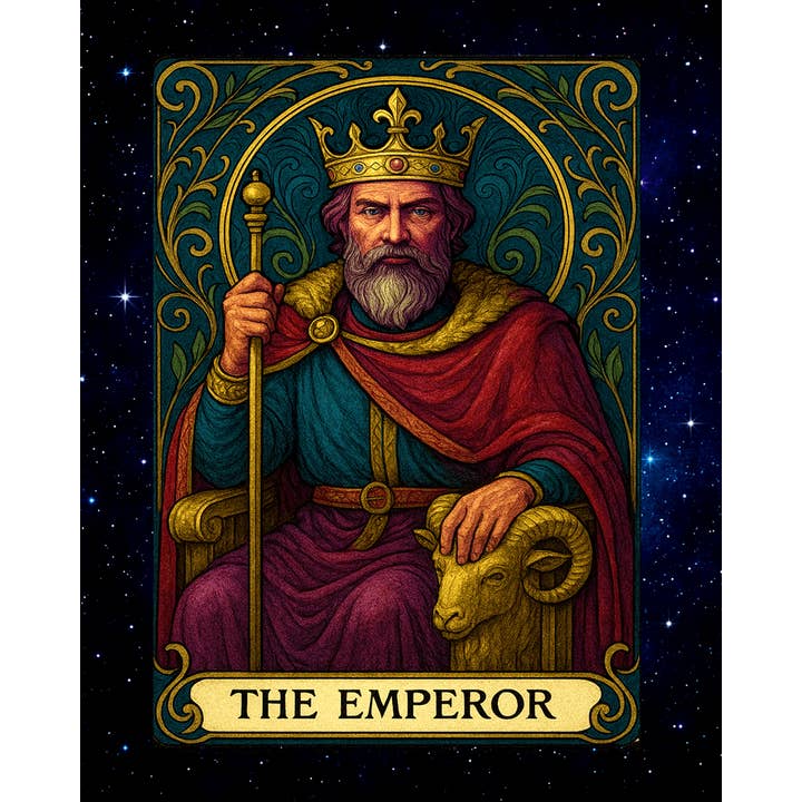 Mowbi - Wholesale Art Print - The Emperor - Tarot Card Art Prints – 8″x10″ Artwork for 11″x14″ Frame