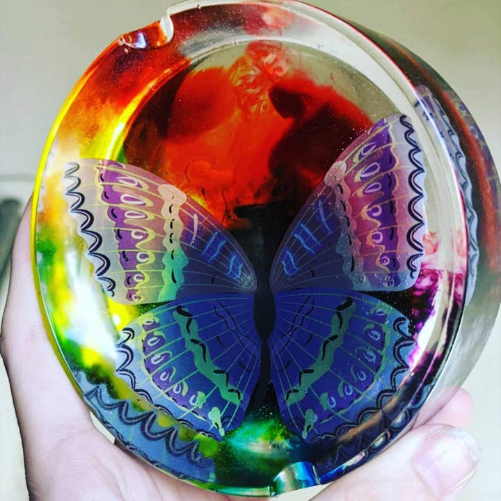 Paeday Design - Vente Cendrier - Cendrier Papillon Arc-en-Ciel Coloré2