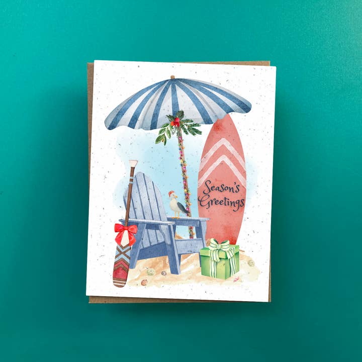 Joyeuses Fêtes Planche à pagaie rouge pour la vente par Thanks a Ton