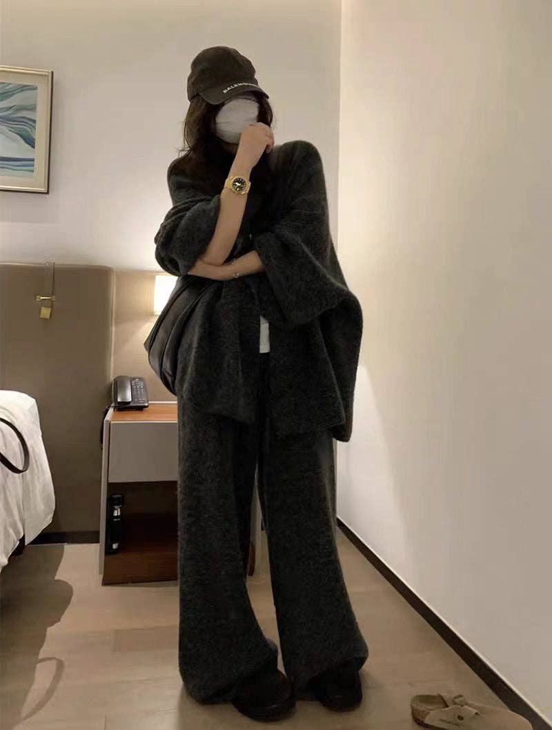 Marayn - Wholesale Lounge Set - Women's - 2025 Autumn Luxury Lounge Knit Set Chic Oversized Style13