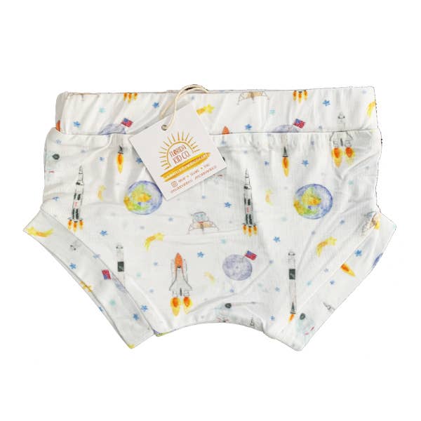 Space Bamboo Shorts voor wholesale door Florida Kid Co.
