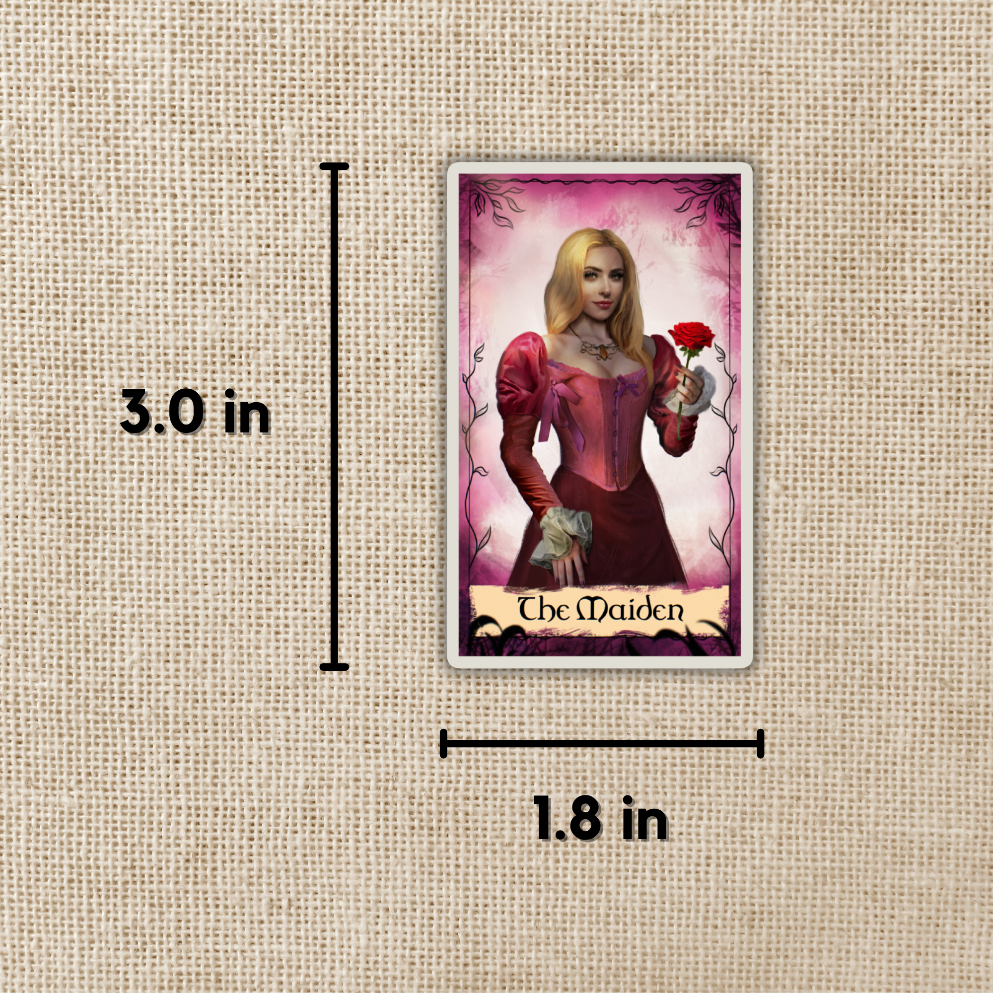 Kingdom of Threads - Vente Autocollants pour téléphone et ordinateur portable - Autocollant Maiden Card | Inspiré d'une fenêtre sombre1