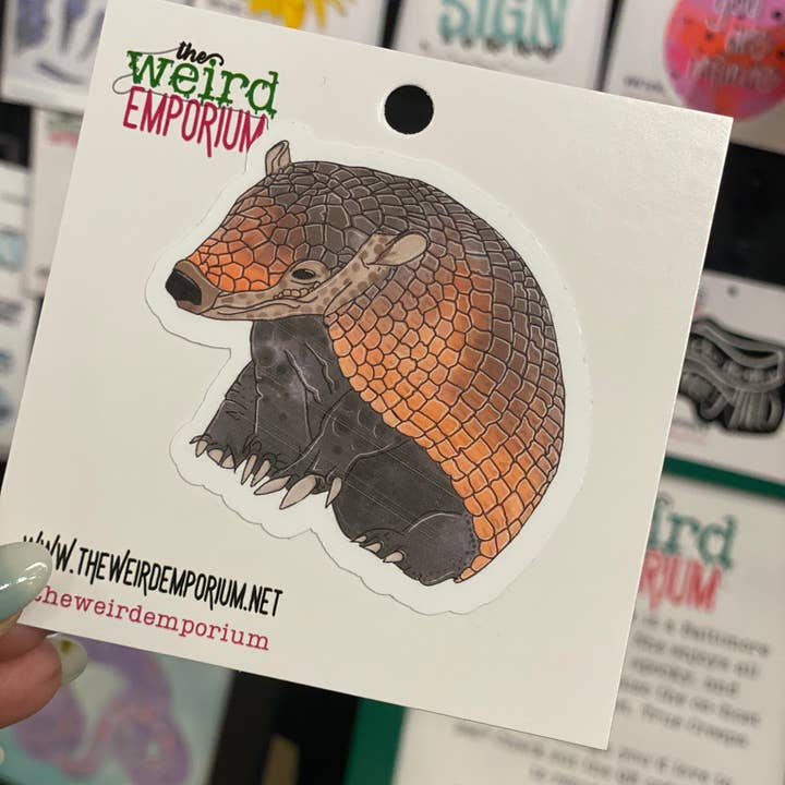 the weird emporium - Wholesale Sticker - 3" Armadillo Sticker1