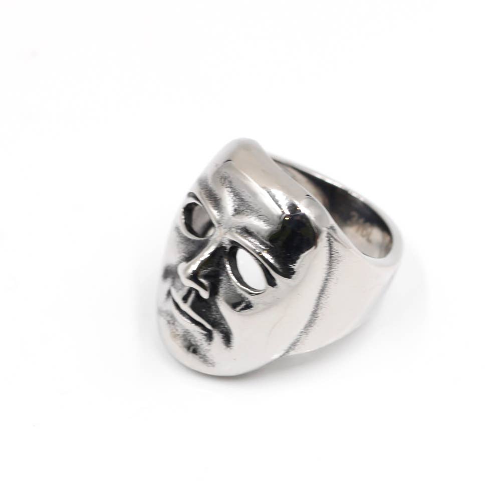 Awaken - Wholesale Signet Ring - Face Ring Head Mask-A-4640