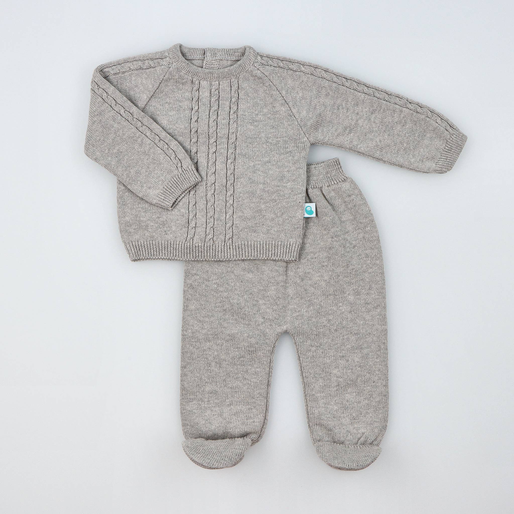 Bean Baby Clothes - Wholesale Clothing Set - Baby - Baby Cotton Knit Sweater and Pants Set24